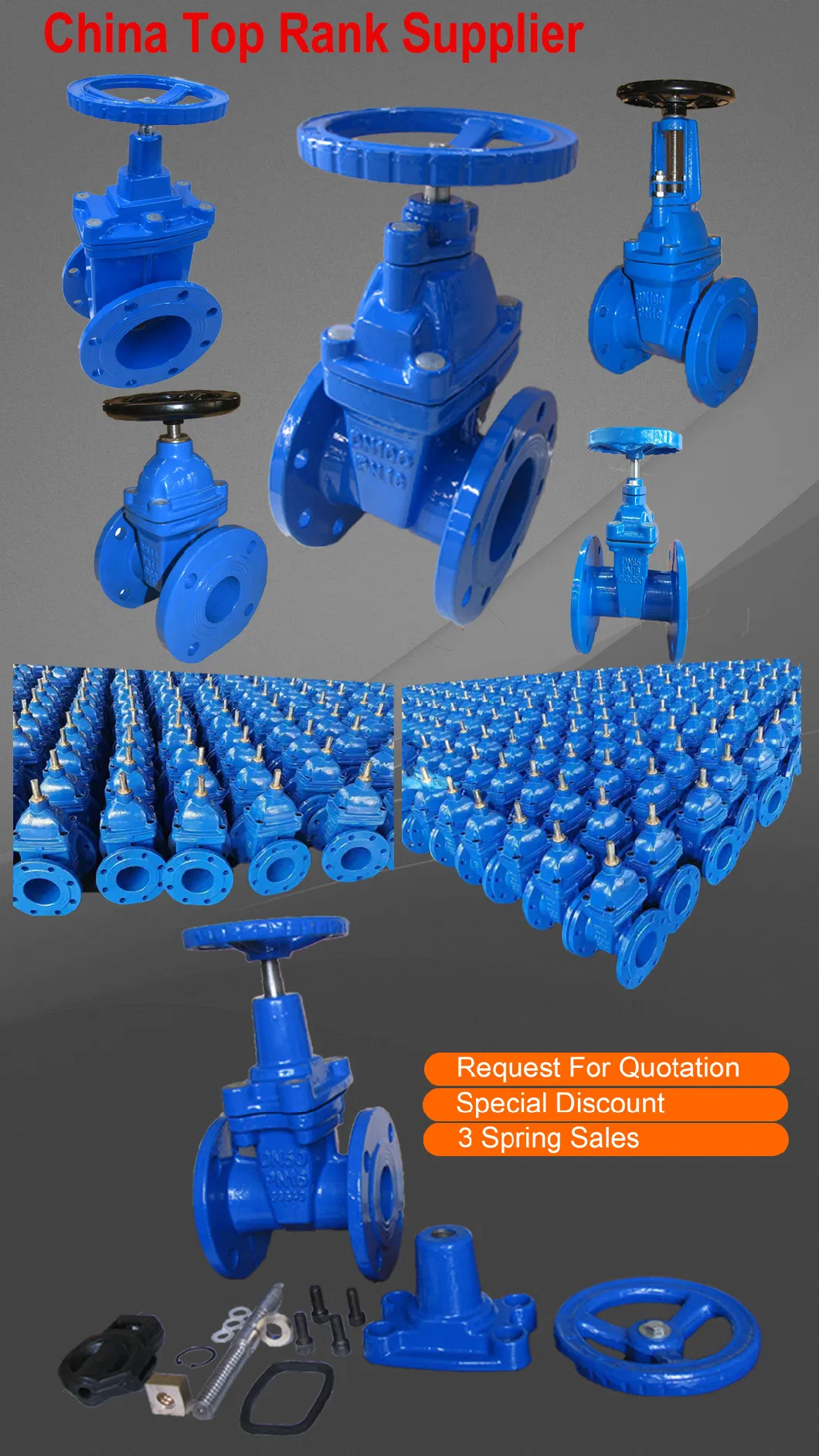 Flanged/Sockets Soft Seal/Resilient Seated Gate Valve with Various Standards for Water