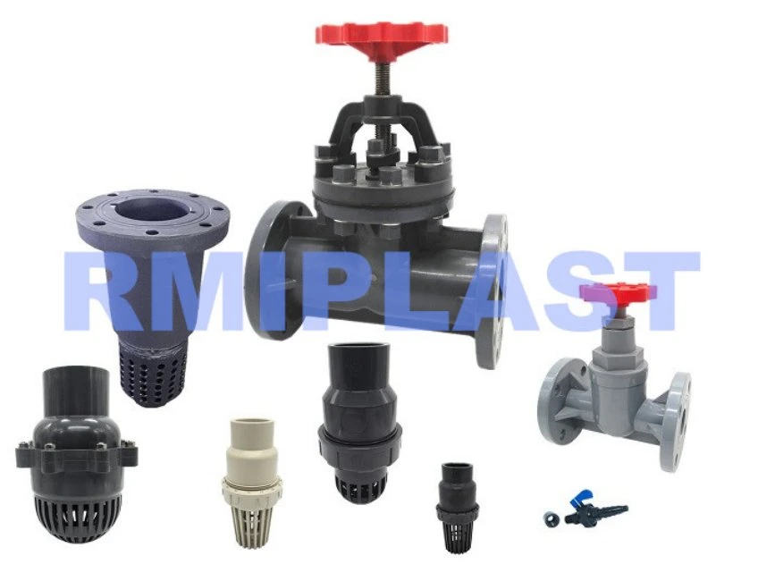 Plastic PVC PP Pph PVDF CPVC UPVC Flange Foot Valve Gate Valve Globe Valve Safety Valve Pressure Reduce Valve Air Vent Valve of Pn10 BS Cns ANSI Cl150 DIN JIS